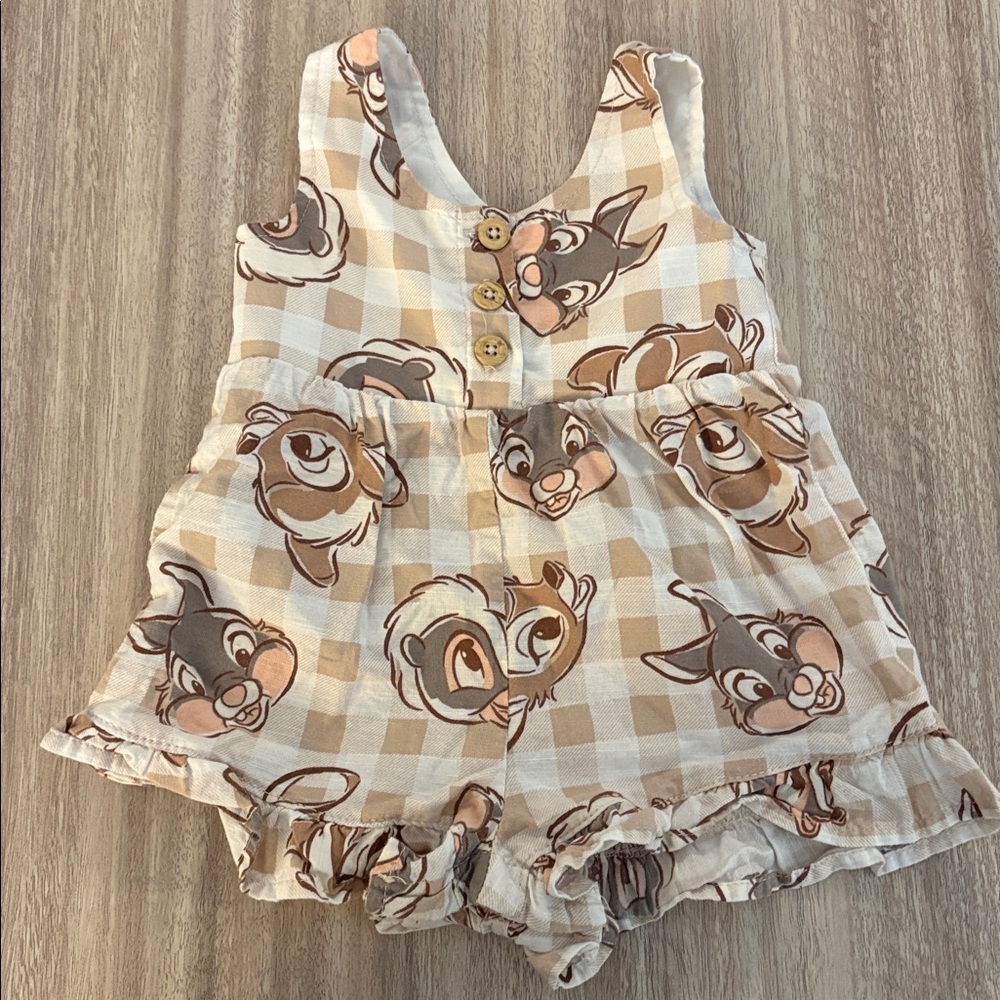 Disney Bambi Tank Romper Infant Size 0-3 Months
